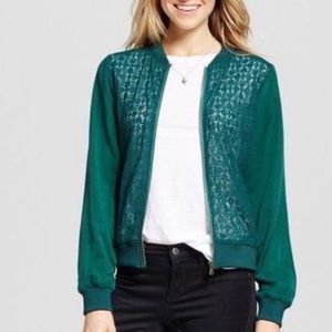 Merona Lace Zip Jacket XS